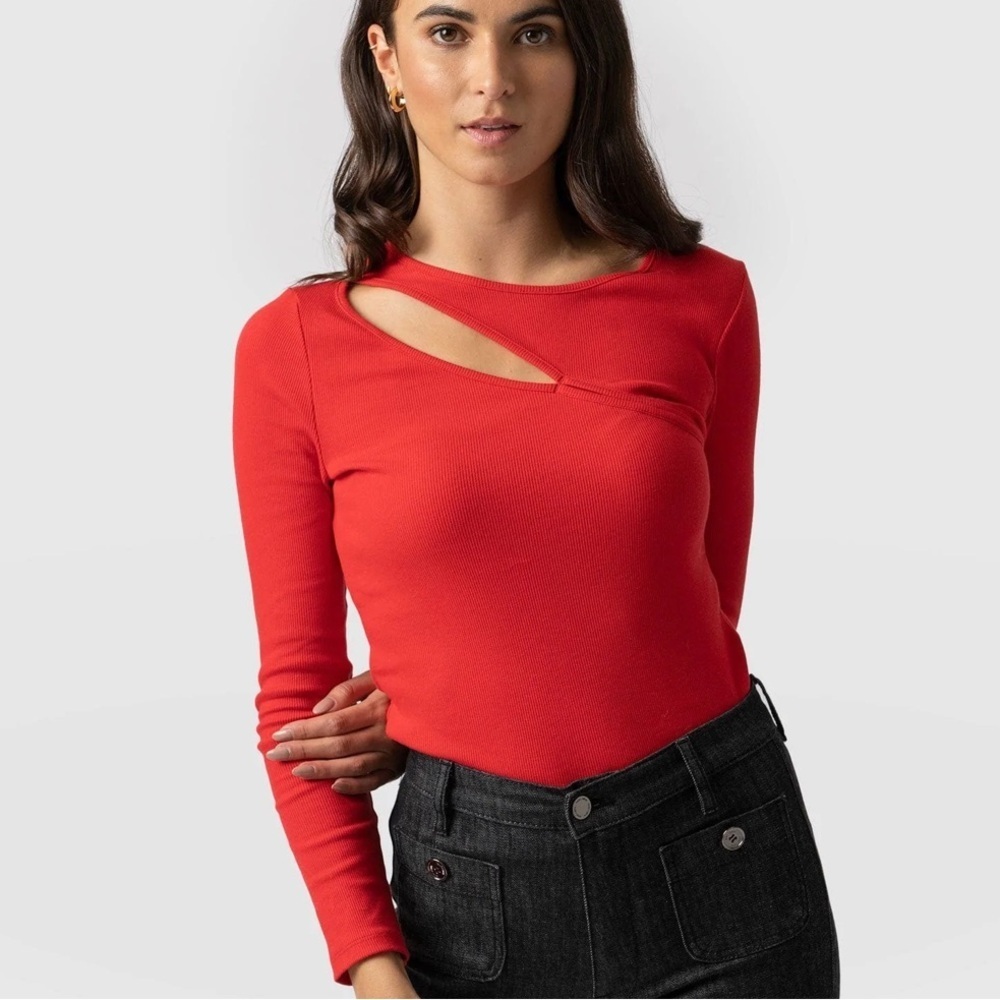 Saints + Sofia Reveal Ribbed Tee Size 6 Organic Cotton